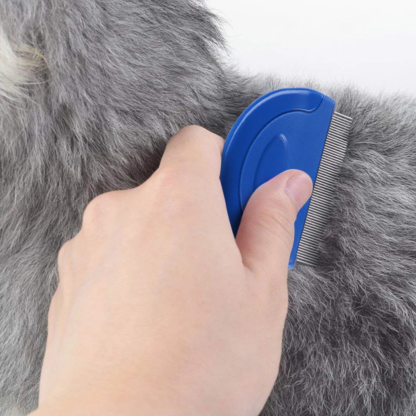 Flea Comb for Cat Dog, Stainless Steel Pet Hair Removal Comb
