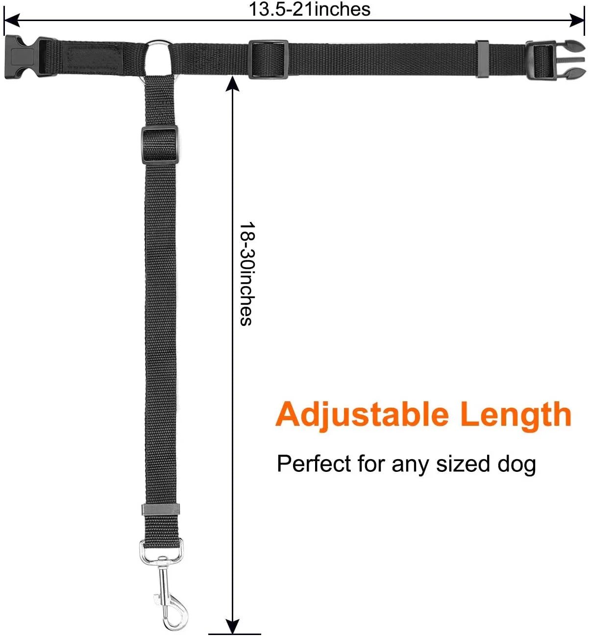 2 Packs Dog Cat Safety Seat Belt Strap Dog Car Harness Car Headrest Restraint Adjustable Nylon Fabric Dog Restraints Vehicle Seatbelts Harness