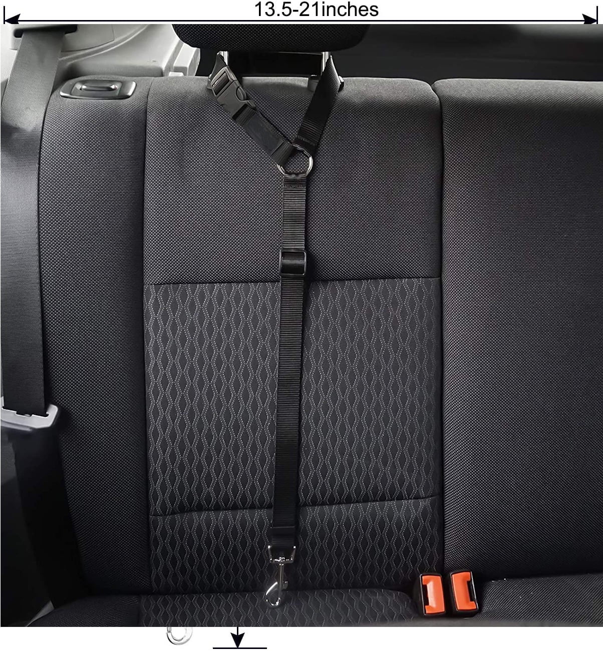 2 Packs Dog Cat Safety Seat Belt Strap Dog Car Harness Car Headrest Restraint Adjustable Nylon Fabric Dog Restraints Vehicle Seatbelts Harness