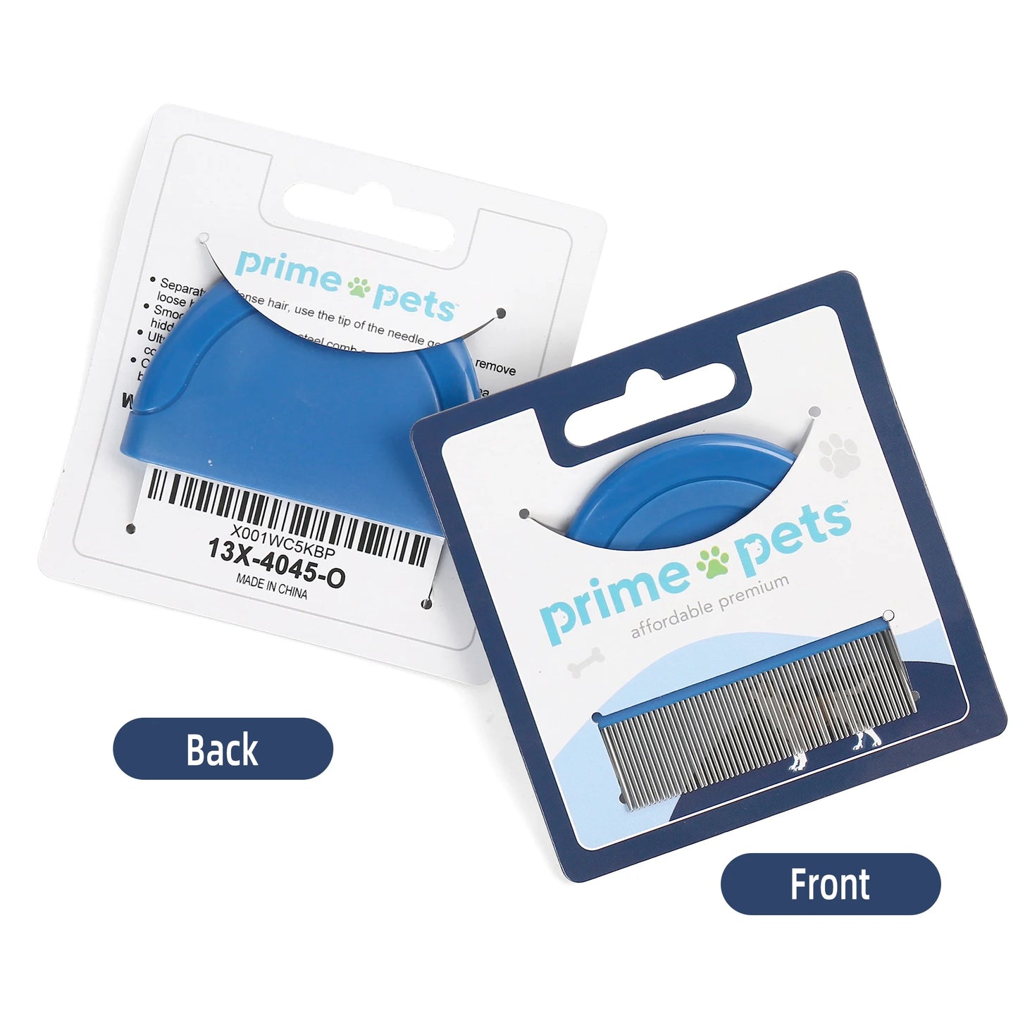 Flea Comb for Cat Dog, Stainless Steel Pet Hair Removal Comb